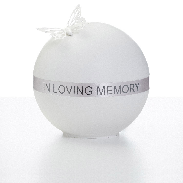 P6013 - URN - CIRCLE OF LIFE : White Sphere Eco Urn