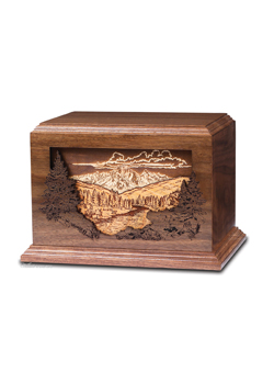 Mountain Scene Dimensional Urn